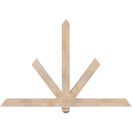 Ekena Millwork Kennewick Smooth Timber Gable Bracket, Douglas Fir, 60"W x 40"H x 3 1/2"D x 3 1/2"F, 16/12 Pitch GBW060X40X0404KEN00SDF